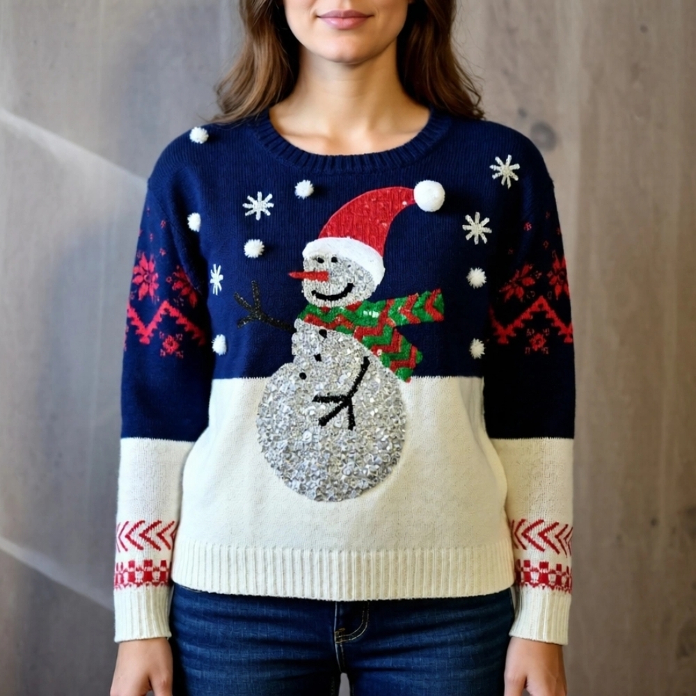 Festive Holiday Ugly Sweater Holiday Traditions Size M